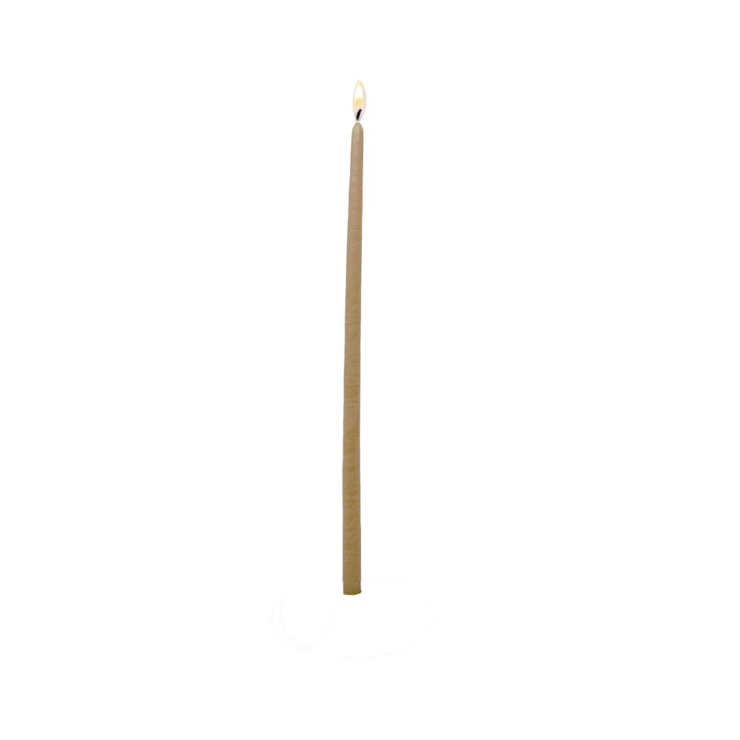 Taper thin candle (6-Pack)-Linen-CARRON-Paris